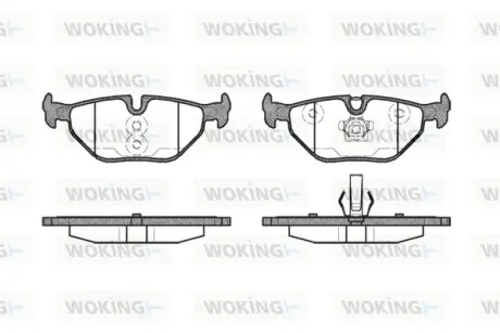 Колодки гальмівні диск. задн. (вир-во Remsa) BMW 3e36, 3e46 (P3653.40) WOKING P365340