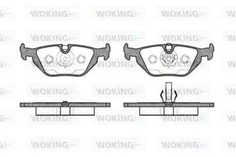 Гальмівна колодка дискова Woking  WOKING P3653.50