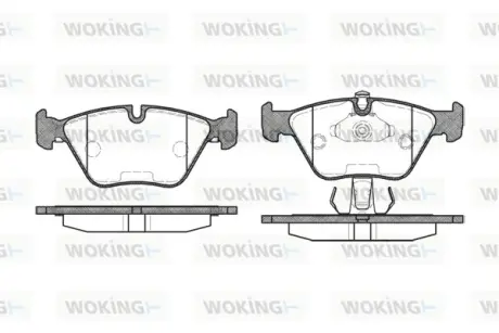 Гальмівна колодка дискова Woking WOKING P3703.25