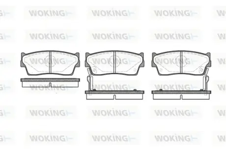 Гальмівна колодка дискова Woking WOKING P3893.02