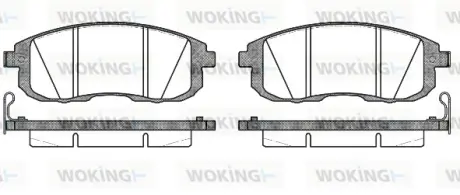 Колодки гальмівні диск. перед. (вир-во Remsa) Nissan Cube 1.5 07-,Nissan Cube 1.6 07- (P3933.14) WOKING P393314