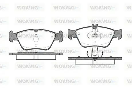 Гальмівна колодка дискова Woking  WOKING P4863.00