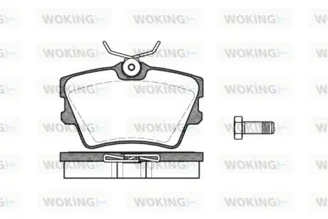 Гальмівна колодка дискова Woking WOKING P4913.00