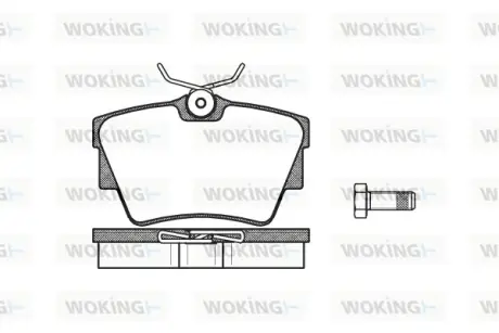 Колодки гальмівні диск. задн. (вир-во Remsa) Nissan Primastar 1.9 01-,Nissan Primastar 1.9 02- (P4913.30) WOKING P491330