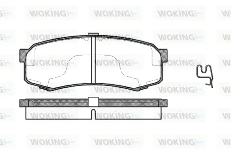 Колодки дискового тормоза WOKING P513304