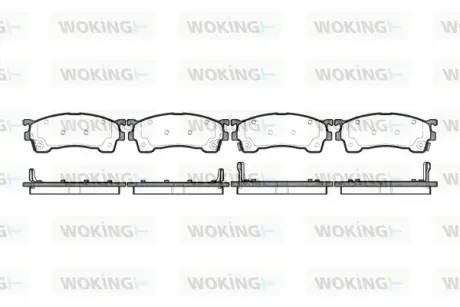 Гальмівна колодка дискова Woking WOKING P5153.04