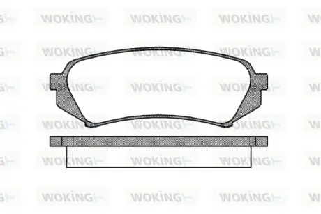 Колодки дискового тормоза WOKING P606300