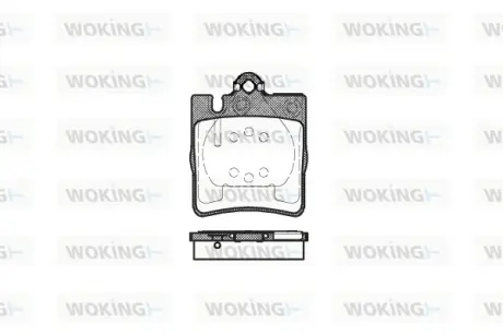 Колодки дискового тормоза WOKING P6093.00