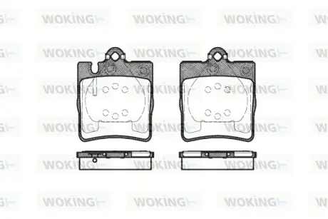 Гальмівна колодка дискова Woking  WOKING P6093.10