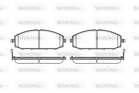 Колодки дискового тормоза WOKING P611304