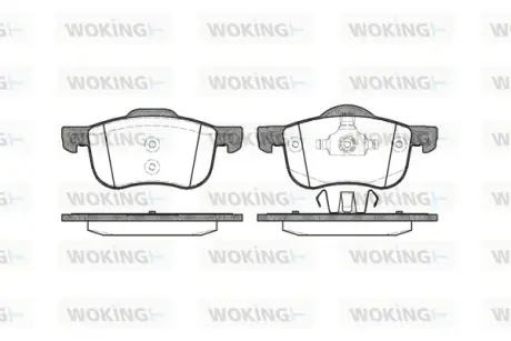 Колодки гальмівні диск. перед. (вир-во Remsa) Volvo S60 i 2.0 00-10,Volvo S60 i 2.3 00-10 (P6133.00) WOKING P613300
