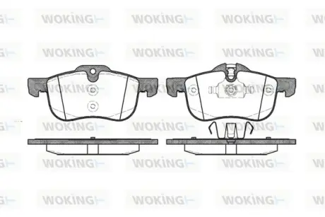 Колодки гальмівні (передні) Rover 75 99-05 (Ate) WOKING P6193.00