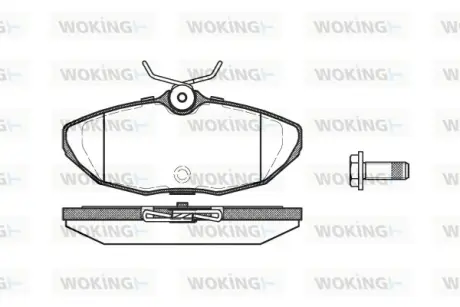 Колодки гальмівні (передні) Dodge Viper/Jaguar S-Type 97-07 (Lucas-Girling) WOKING P6323.00