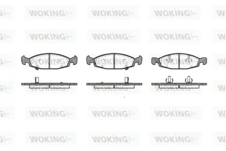 Колодки гальмівні (передні) Jeep Grand Cherokee 3.1TD/4.0I/4.7V8 99-05 WOKING P6363.02