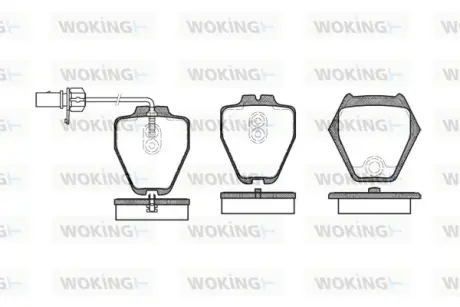 Колодки дискового тормоза WOKING P652302