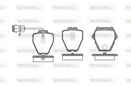 Колодки дискового тормоза WOKING P652312