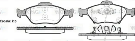 Колодки гальмівні диск. перед. (вир-во Remsa) Toyota Yaris 05> 11> (P6663.12) WOKING P666312