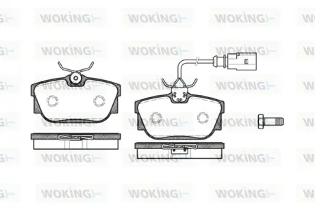 Колодки гальмівні WOKING P667301