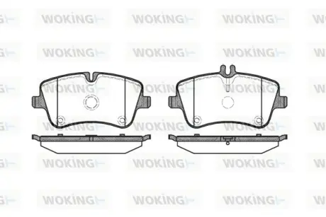 Колодки гальмівні диск. перед. (вир-во Remsa) MB C203 (P6683.00) WOKING P668300