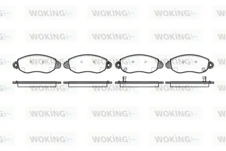 Гальмівна колодка дискова Woking WOKING P6723.02