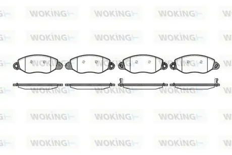 Гальмівна колодка дискова Woking WOKING P6723.12