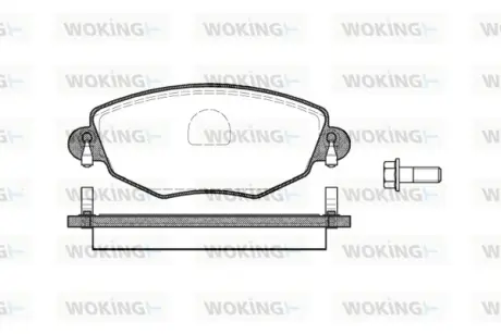 Колодки гальмівні диск. перед. (вир-во Remsa) Ford Mondeo III (P6763.00) WOKING P676300