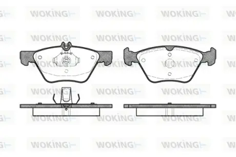 Колодки гальмівні диск. перед. (вир-во Remsa) MB E210 E211 (P7013.00) WOKING P701300