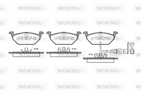 Колодки дискового тормоза WOKING P733321