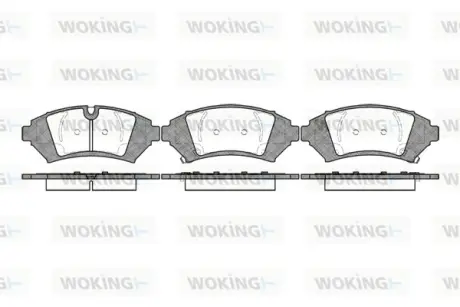 Гальмівні колодки пер. SEVILLE 97-04 (147,7х61,7х17,8) WOKING P741312