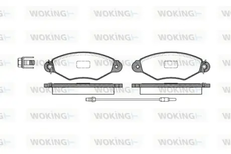 Колодки дискового тормоза WOKING P743301
