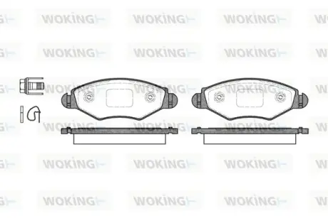 Колодки дискового тормоза WOKING P743320