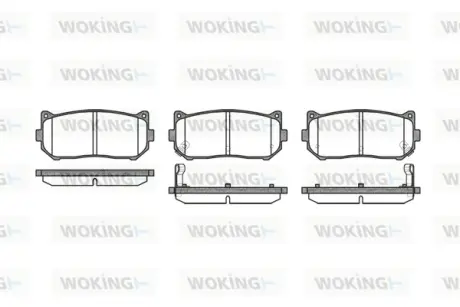 Колодки гальмівні WOKING P749302