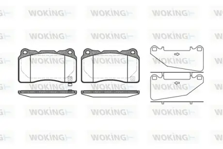 Колодки гальмівні WOKING P766332