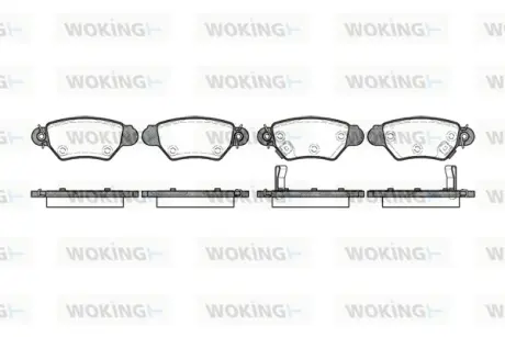 Гальмівна колодка дискова Woking WOKING P7853.02