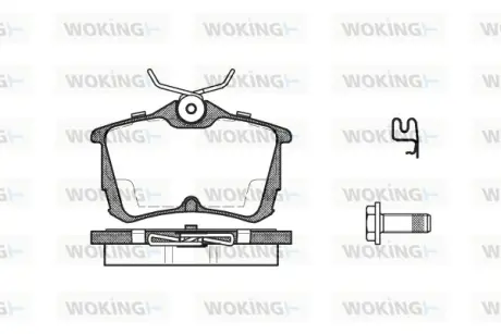 Колодки гальмівні диск. задн. (вир-во Remsa) Honda Accord vii 2.0 03-12,Honda Accord vii 2.2 03-12 (P7953.02) WOKING P795302