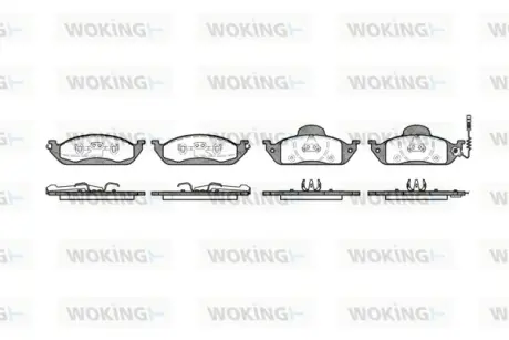 Гальмівна колодка дискова Woking WOKING P7973.01
