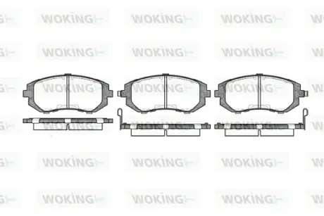 Колодки гальмівні диск. перед. (вир-во Remsa) Subaru Forester 02> 08> / Impreza 00> 08> / Legasy, Outback 03> 08> (P8513.02) WOKING P851302