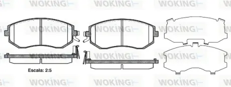 Колодки гальмівні диск. перед. (вир-во Remsa) Subaru Forester 08> 13>, Impreza 08> 12>, Legasy 09> 13>, XV 12> (P8513.04) WOKING P851304