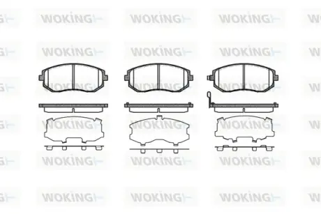 Колодки гальмівні диск. перед. (вир-во Remsa) Subaru Forester 03> 08> 13> / Impreza 00> 07> / Legasy 03> 09> / XV 12> (P8513.11) WOKING P851311