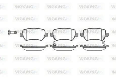 Колодки дискового тормоза WOKING P857302