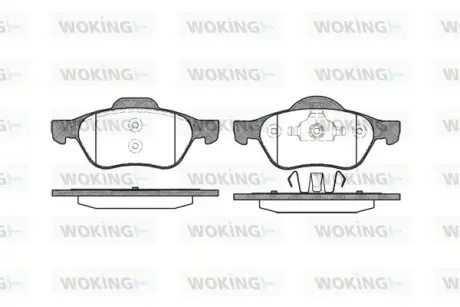 Колодки гальмівні диск. перед. (вир-во Remsa) Renault Megane II Scenic II Laguna II III (P8623.00) WOKING P862300