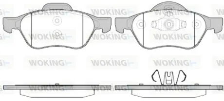 Колодки гальмівні диск. перед. (вир-во Remsa) Renault Laguna 1.5 08- (P8623.40) WOKING P862340