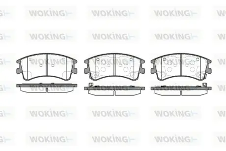 Колодки гальмівні диск. перед. (вир-во Remsa) Mazda 6 I (P8703.02) WOKING P870302