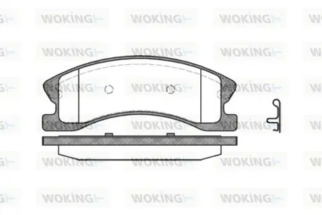 Гальмівна колодка дискова Woking  WOKING P8733.02