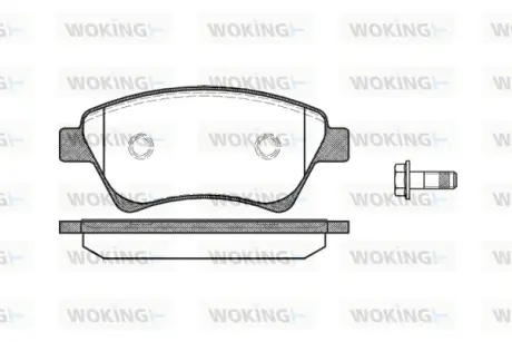 Гальмівна колодка дискова Woking WOKING P8763.00