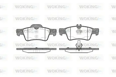 Гальмівна колодка дискова Woking WOKING P8913.00