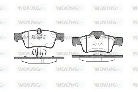 Колодки гальмівні диск. задн. (вир-во Remsa) MB ML164, GL164, Vito 638 (P8913.10) WOKING P891310