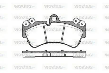 Колодки дискового тормоза WOKING P8943.00
