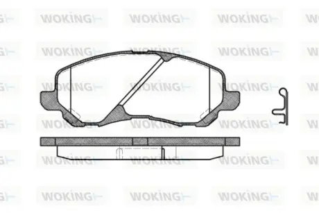 Колодки гальмівні диск. перед. (вир-во Remsa) Mitsubishi ASX 10> / Lancer X 08> / Grandis 04> (P9043.02) WOKING P904302
