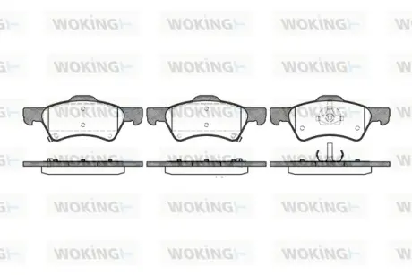 Колодки гальмівні WOKING P910302